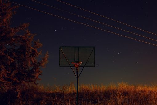 Lámina decorativa: cancha nocturna